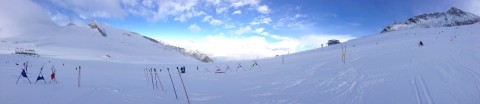 Ski hill on the Hintertux glacier in Austria